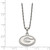 Stainless Steel LogoArt Univ of Georgia Pendant & Chain w/2 in ext. Necklace