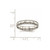 Image of Stainless Steel Polished Grooved Criss Cross Design Ring
