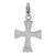 Image of Stainless Steel Polished Pink CZ Cross with Lobster Clasp Charm