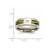 Image of Stainless Steel Polished w/ CZ Printed Green Camo Under Rubber Band Ring