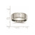 Image of Stainless Steel Ridged Edge Cross 8mm Brushed and Polished Band Ring