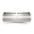 Image of Stainless Steel w/ Sterling Silver Inlay Ridged Edge Brushed/Polished Band Ring