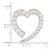 Sterling Silver & CZ Polished Heart Pendant QP2083