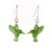 18mm Sterling Silver & Natural Untreated Nephrite Jade Hummingbird Earrings