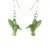 18mm Sterling Silver & Natural Untreated Nephrite Jade Hummingbird Earrings