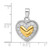 Image of Sterling Silver & Gold Plating CZ Heart Pendant