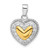Image of Sterling Silver & Gold Plating CZ Heart Pendant