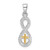 Image of Sterling Silver & Gold Tone Cross Infinity Pendant