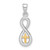 Image of Sterling Silver & Gold Tone Cross Infinity Pendant