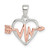 Sterling Silver & Pink Heart and Arrow Pendant