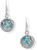 Image of Sterling Silver 13.5mm Ancient Round Ancient Roman Glass Earrings