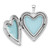 Image of Sterling Silver 20mm Enameled Shiny-Cut Quince Anos Heart Locket Pendant