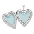 Image of Sterling Silver 20mm Satin, Enameled, Shiny-Cut Floral Heart Locket Pendant