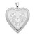 Image of Sterling Silver 21mm Brushed and Polished Heart with Wings Heart Locket Pendant