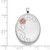 Image of Sterling Silver 26mm Enameled Flower and Scroll Oval Locket Pendant