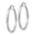 Image of 37mm Sterling Silver 3.00mm Polished & Satin Shiny-Cut Twisted Hoop Earrings QE4613