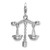 Image of Sterling Silver 3-D Enameled Scales Of Justice w/ Lobster Clasp Charm