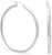 Image of 50mm Sterling Silver 3mm x 50 mm Hoop Earrings with Click