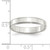Sterling Silver 4mm Flat w/ Step Edge Band Ring — additional view