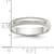 Sterling Silver 4mm Half Round Milgrain Band Ring — additional view