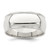 Sterling Silver 8mm Half Round Milgrain Band Ring — additional view