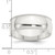 Sterling Silver 8mm Half Round Milgrain Band Ring — additional view