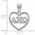 Image of Sterling Silver Alpha Chi Omega Heart Pendant by LogoArt (SS008ACO)