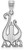 Image of Sterling Silver Alpha Chi Omega Medium Pendant by LogoArt (SS036ACO) Image of Sterling Silver Alpha Chi Omega Medium Pendant by LogoArt (SS036ACO)