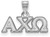 Image of Sterling Silver Alpha Chi Omega Small Pendant by LogoArt (SS002ACO)