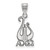 Sterling Silver Alpha Chi Omega Small Pendant by LogoArt (SS035ACO)