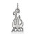 Sterling Silver Alpha Chi Omega X-Small Pendant by LogoArt (SS034ACO)