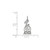 Sterling Silver Alpha Chi Omega X-Small Pendant by LogoArt (SS034ACO)