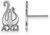 Image of Sterling Silver Alpha Chi Omega X-Small Post Earrings by LogoArt (SS038ACO)
