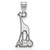 Sterling Silver Alpha Epsilon Phi Small Pendant by LogoArt (SS035AEP)