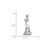 Sterling Silver Alpha Epsilon Phi Small Pendant by LogoArt (SS035AEP)