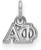 Image of Sterling Silver Alpha Phi X-Small Pendant by LogoArt (SS001APH)