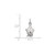 Sterling Silver Alpha Phi X-Small Pendant by LogoArt (SS034APH)
