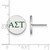 Image of Sterling Silver Alpha Sigma Tau Enamel Post Earrings by LogoArt (SS032ALS)