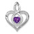 Image of Sterling Silver Amethyst and Diamond Pendant PM4440-AM-001-SSA