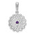 Image of Sterling Silver Amethyst and Enamel Pendant QC9319