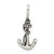 Sterling Silver Antiqued Anchor & Rope Pendant QC4970