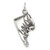 Image of Sterling Silver Antiqued Baby Shoe Pendant