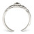 Image of Sterling Silver Antiqued Black CZ Cutout Design Toe Ring