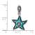 Image of Sterling Silver Antiqued Blue Epoxy & Marcasite Star Pendant