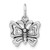 Sterling Silver Antiqued Butterfly Charm