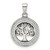 Image of Sterling Silver Antiqued Enamel Glitter Tree In Circle Pendant