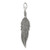 Sterling Silver Antiqued Feather Charm QC6599