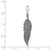 Sterling Silver Antiqued Feather Charm QC6599
