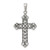 Image of Sterling Silver Antiqued Fleur De Lis Cross Pendant