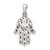 Image of Sterling Silver Antiqued Hamsa Pendant QC9442